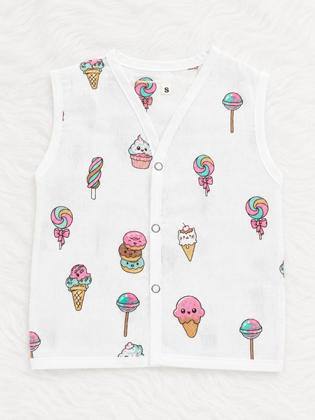 baby muslin vest
newborn cotton vest
baby girl muslin vest
candy print baby vest
ice cream print baby clothes
newborn sleeveless vest
muslin baby clothing
baby summer vest
cute baby girl clothes
newborn baby clothing India
muslin cotton baby wear
front open baby vest
soft newborn clothes
breathable baby clothing
infant muslin vest
baby gift for newborn girl
cotton infant wear
baby essentials India
